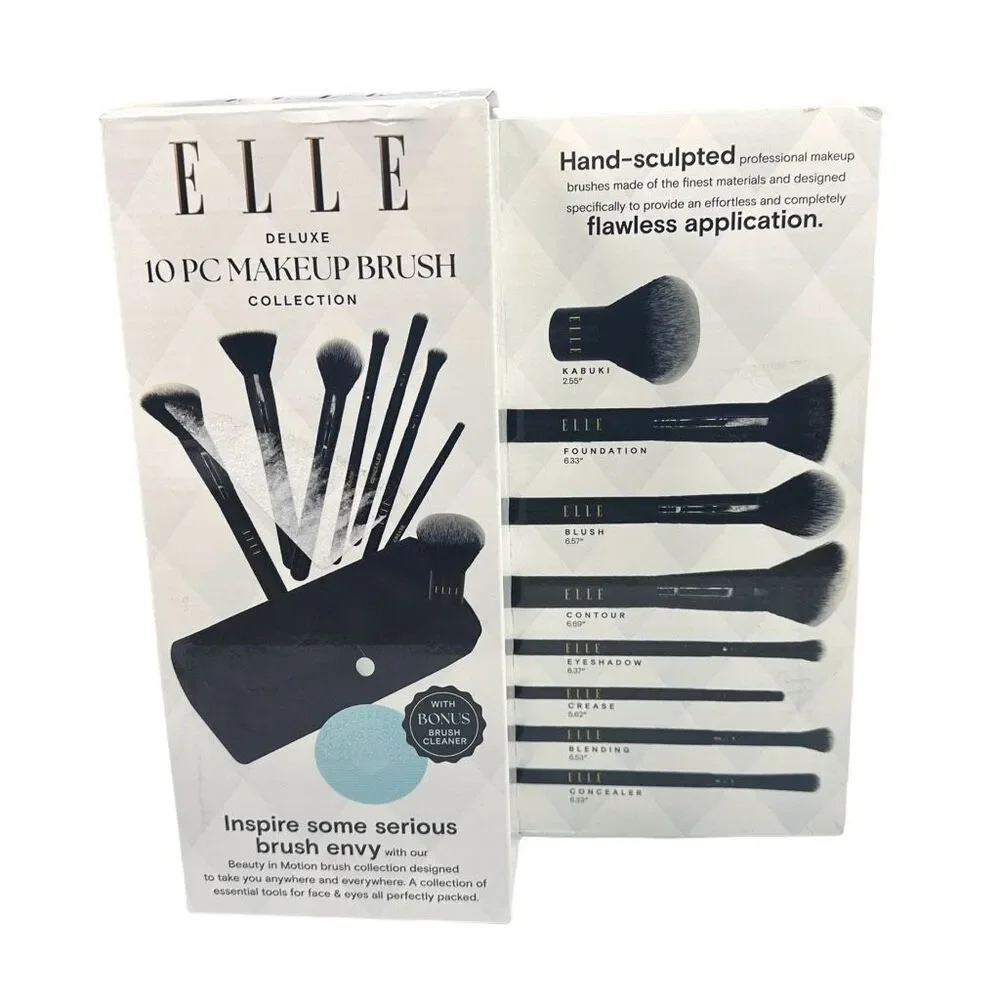 ELLE Deluxe 10-Pc Makeup Brush Collection